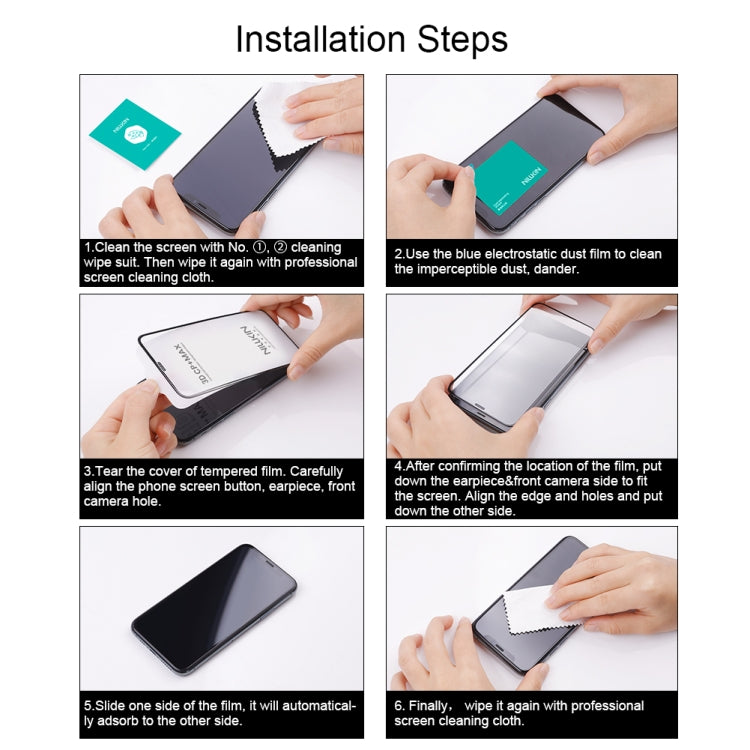 For iPhone 16 NILLKIN 3D CP+MAX Anti-Explosion Full Coverage Tempered Glass Film