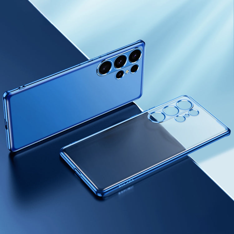 For Samsung Galaxy S25+ 5G SULADA Electroplating Frosted TPU Phone Case(Blue)