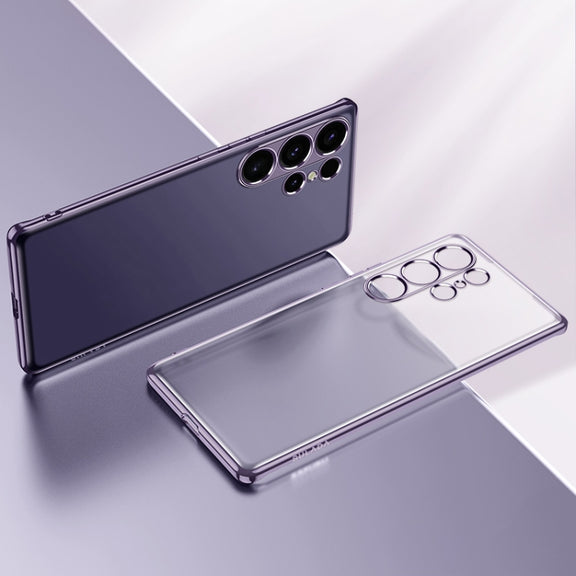For Samsung Galaxy S25+ 5G SULADA Electroplating Frosted TPU Phone Case(Purple)