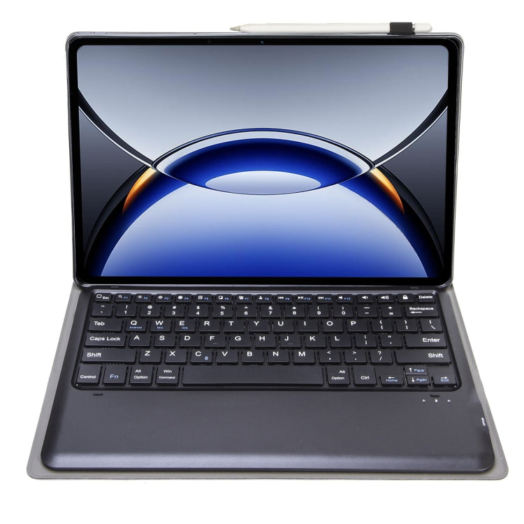 For OPPO Pad 3 12.1inch OP15 TPU Ultra-thin Detachable Bluetooth Keyboard Leather Case(Black)