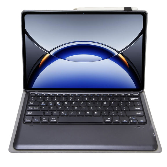 For OPPO Pad 3 12.1inch OP15 TPU Ultra-thin Detachable Bluetooth Keyboard Leather Case(Black)