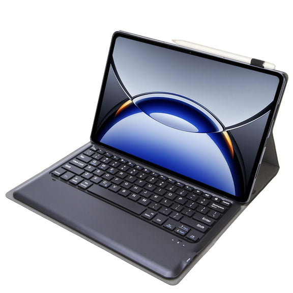 For OPPO Pad 3 12.1inch OP15 TPU Ultra-thin Detachable Bluetooth Keyboard Leather Case(Black)
