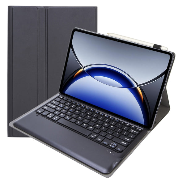 For OPPO Pad 3 12.1inch OP15-A TPU Ultra-thin Detachable Bluetooth Keyboard Leather Case with Touchpad(Black)