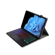 For vivo Pad 11 inch AV11-AS TPU Ultra-thin Detachable Backlight Bluetooth Keyboard Leather Case with Touchpad(Black)