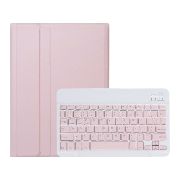 For Huawei MatePad SE 10.4 AH13 Ultra-thin Detachable Bluetooth Keyboard Leather Tablet Case(Pink White)