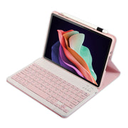 For Huawei MatePad SE 10.4 AH13 Ultra-thin Detachable Bluetooth Keyboard Leather Tablet Case(Pink White)