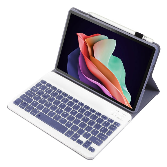 For Huawei MatePad SE 10.4 AH13 Ultra-thin Detachable Bluetooth Keyboard Leather Tablet Case(Lavender White)