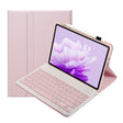 For Huawei MatePad 11.5 S 2024 AH20 Ultra-thin Detachable Bluetooth Keyboard Leather Tablet Case(Pink White) - free shipping - PMC Jewellery - Order now!
