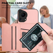 For Huawei Pura 70 Ultra Skin Feel Four Card Slots Phone Case with Wrist Strap(Pink)