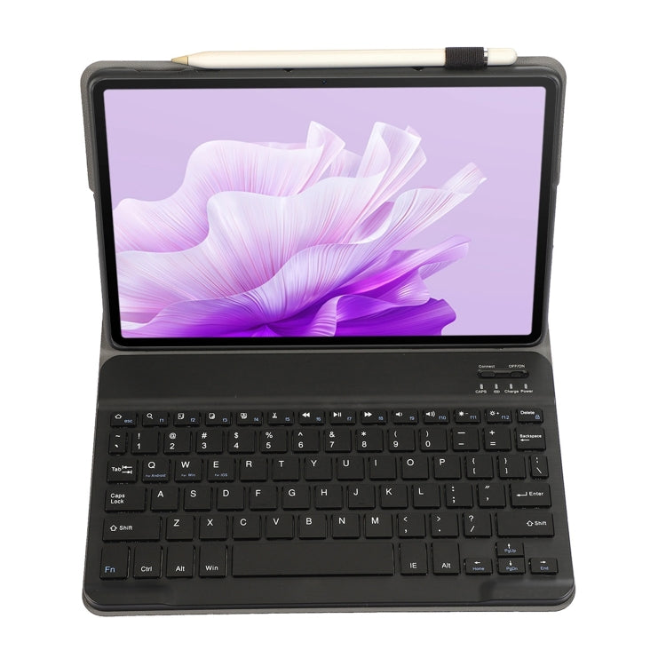 For Honor Pad X9 / X8 Pro 11.5 AH15 Ultra-thin Detachable Bluetooth Keyboard Leather Tablet Case(Black)