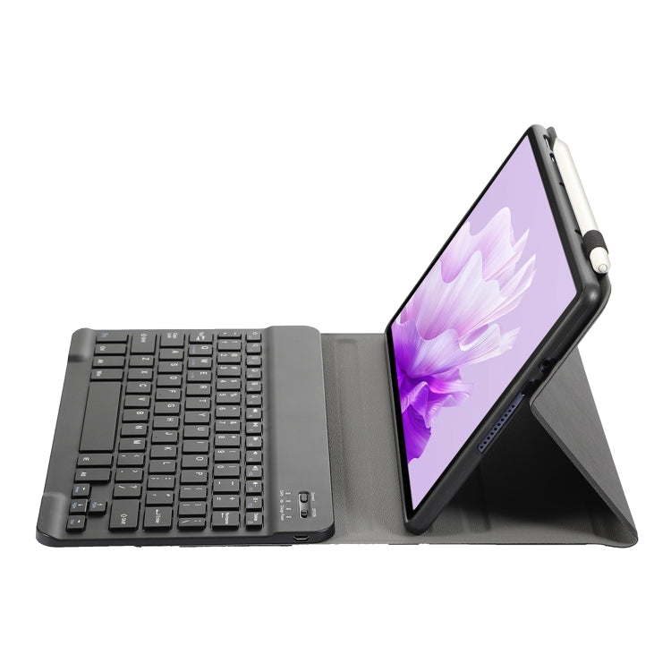 For Honor Pad X9 / X8 Pro 11.5 AH15 Ultra-thin Detachable Bluetooth Keyboard Leather Tablet Case(Black)