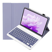 For Honor Pad X9 / X8 Pro 11.5 AH15 Ultra-thin Detachable Bluetooth Keyboard Leather Tablet Case(Lavender White)