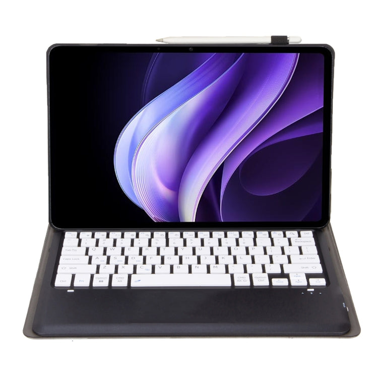 For vivo Pad3 12.1 inch AV10 TPU Ultra-thin Detachable Bluetooth Keyboard Leather Case(Black + White)