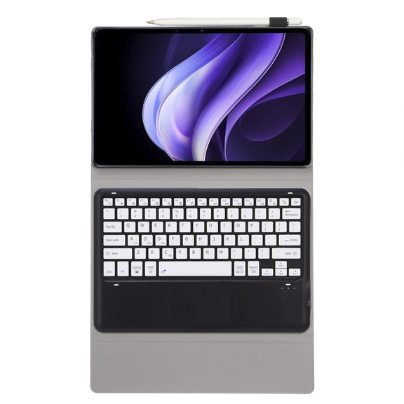 For vivo Pad3 12.1 inch AV10 TPU Ultra-thin Detachable Bluetooth Keyboard Leather Case(Black + White)