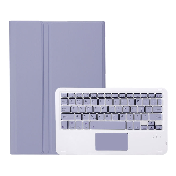 For Huawei MatePad SE 10.4 AH13-A Ultra-thin Detachable Bluetooth Keyboard Leather Tablet Case with Touchpad(Lavender White)