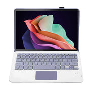 For Huawei MatePad SE 10.4 AH13-A Ultra-thin Detachable Bluetooth Keyboard Leather Tablet Case with Touchpad(Lavender White)