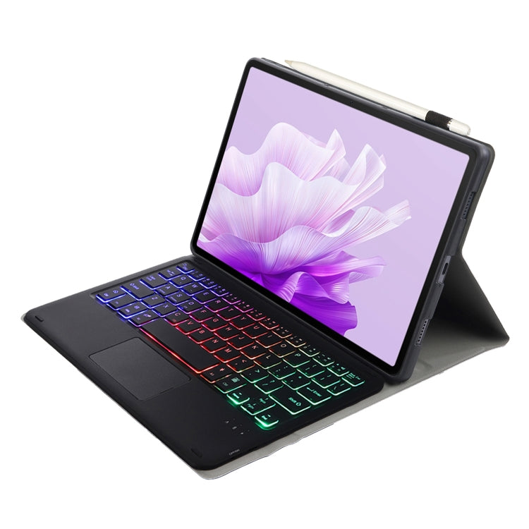 For Huawei MatePad 11.5 S 2024 AH20-AS Ultra-thin Detachable Backlight Bluetooth Keyboard Leather Tablet Case with Touchpad(Black)