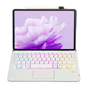 For Huawei MatePad 11.5 S 2024 AH20-AS Ultra-thin Detachable Backlight Bluetooth Keyboard Leather Tablet Case with Touchpad(Lavender White)