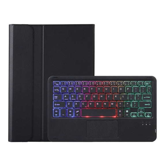 For Huawei MatePad SE 10.4 AH13-AS Ultra-thin Detachable Backlight Bluetooth Keyboard Leather Tablet Case with Touchpad(Black)