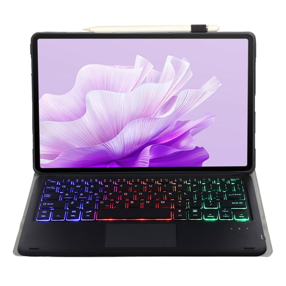 For Honor Pad X9 / X8 Pro 11.5 AH15-AS Ultra-thin Detachable Backlight Bluetooth Keyboard Leather Tablet Case with Touchpad(Black)