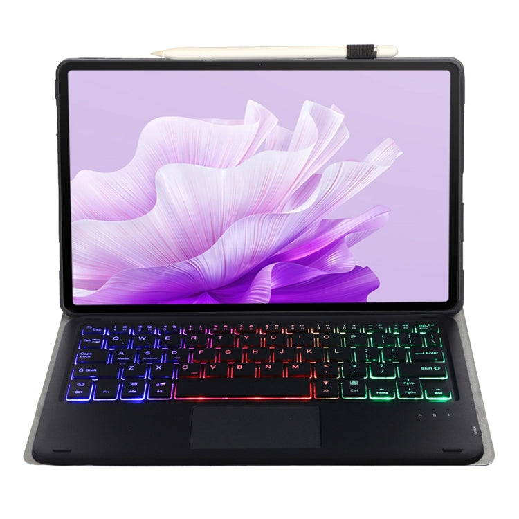 For Honor Pad X9 / X8 Pro 11.5 AH15-AS Ultra-thin Detachable Backlight Bluetooth Keyboard Leather Tablet Case with Touchpad(Black)