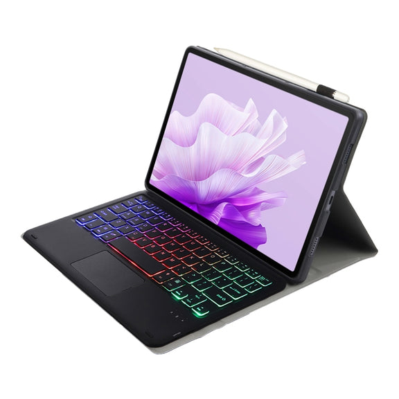 For Honor Pad X9 / X8 Pro 11.5 AH15-AS Ultra-thin Detachable Backlight Bluetooth Keyboard Leather Tablet Case with Touchpad(Black)
