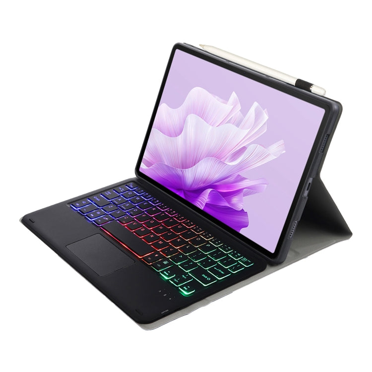 For Honor Pad X9 / X8 Pro 11.5 AH15-AS Ultra-thin Detachable Backlight Bluetooth Keyboard Leather Tablet Case with Touchpad(Black)