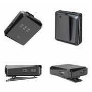 AP009 Wireless One to Two Lavalier Microphone with 3 in 1 Receiver(Black)