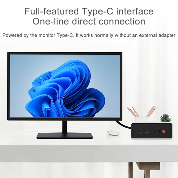 Jumper N100 Pro II Mini PC, Intel 12th Generation Alder Lake-N N100 Quad-core Dual RJ45, RAM: 8GB, ROM: 256GB(EU Plug)