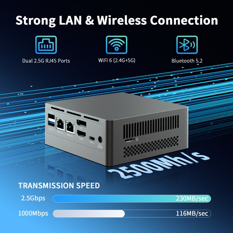 Jumper N305 Mini PC, Intel Alder Lake-N N305 Octa-core 3.8GHz, RAM: 16GB, ROM: 512GB(EU Plug)