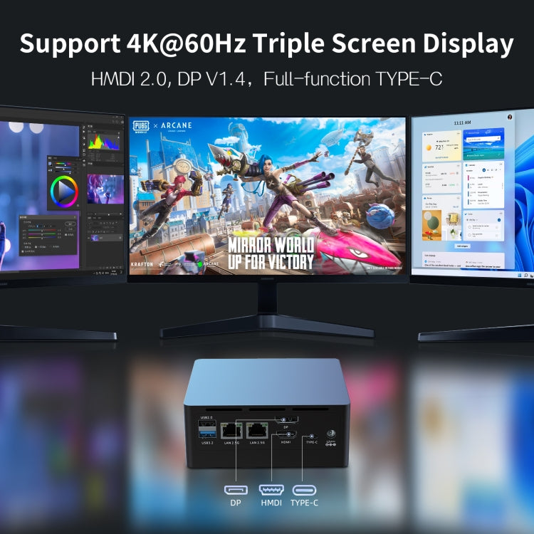 Jumper N305 Mini PC, Intel Alder Lake-N N305 Octa-core 3.8GHz, RAM: 16GB, ROM: 512GB(EU Plug)