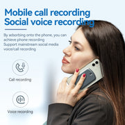 A1A Strong Magnetic Mobile Call Voice Recorder APP Recording Version, Memory:8GB(Black)