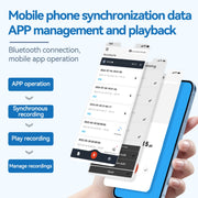 A1A Strong Magnetic Mobile Call Voice Recorder APP Recording Version, Memory:128GB(Black)