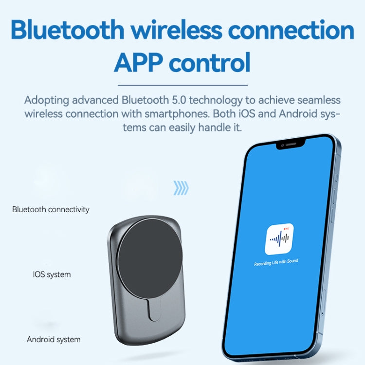 A1A Strong Magnetic Mobile Call Voice Recorder APP Recording Version, Memory:128GB(Black)