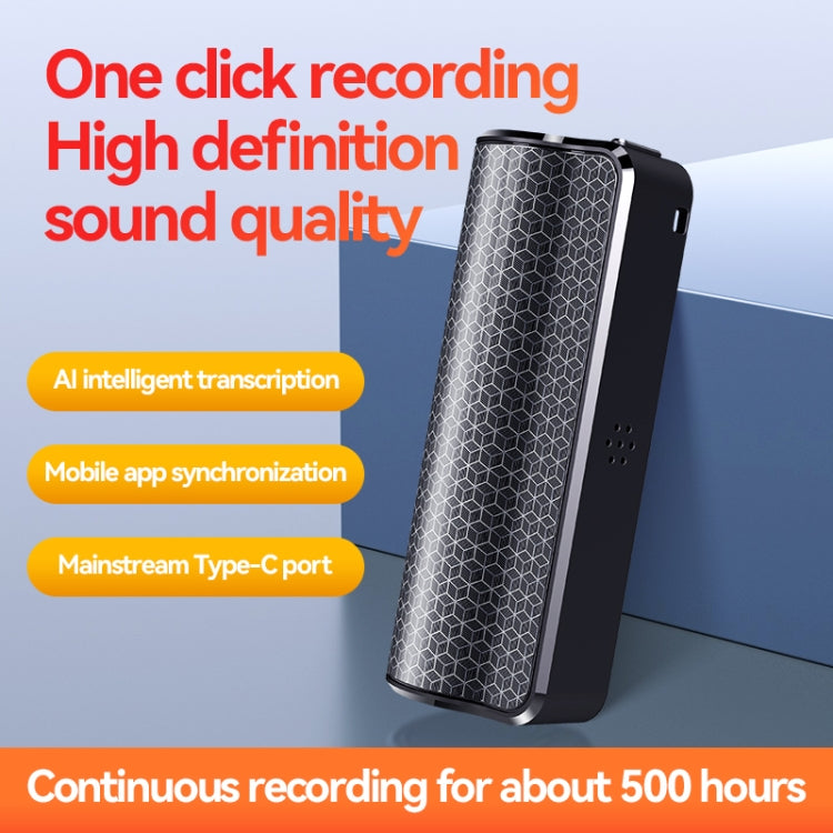 Q70A Magnetic Noise Reduction Voice Recording Pen Support APP Control, Memory:8GB(Black)