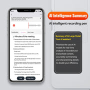 Q70A Magnetic Noise Reduction Voice Recording Pen Support APP Control, Memory:8GB(Black)