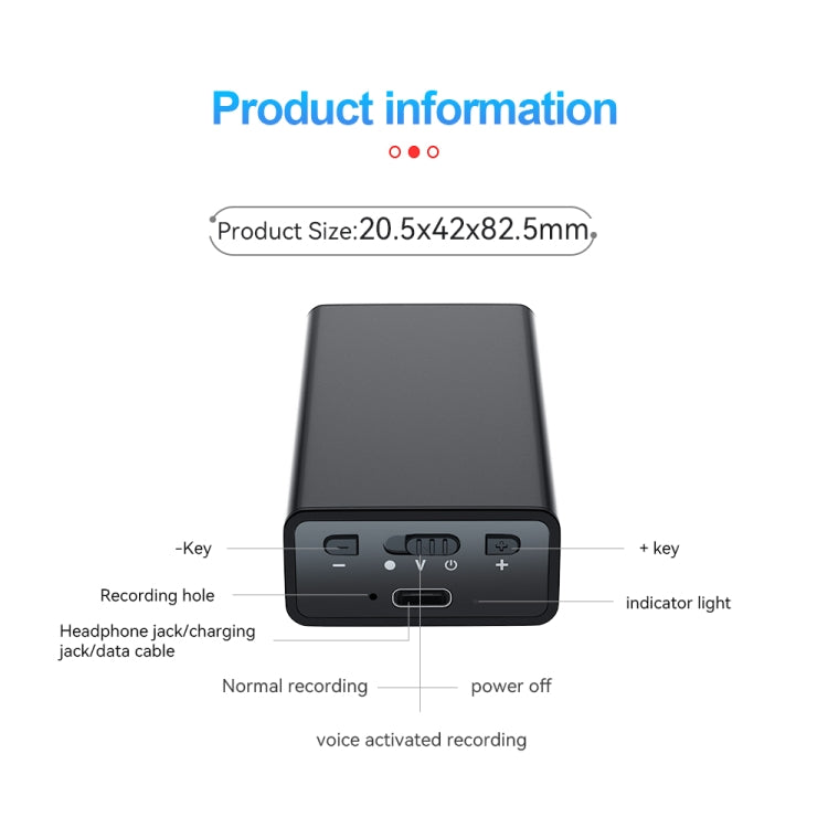 Q65 Long-lasting Magnetic Intelligent Voice Recording Pen, Memory:4GB(Black)