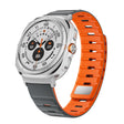 For Samsung Galaxy Watch Ultra 47mm Magnetic Silicone Watch Band(Grey Orange+Silver) - free shipping - PMC TechLife - Order now!