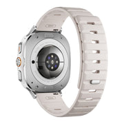 For Samsung Galaxy Watch Ultra 47mm / Ultra 2025 Magnetic Silicone Watch Band(Starlight+Silver)