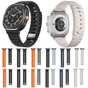 For Samsung Galaxy Watch Ultra 47mm / Ultra 2025 Magnetic Silicone Watch Band(Starlight+Silver)