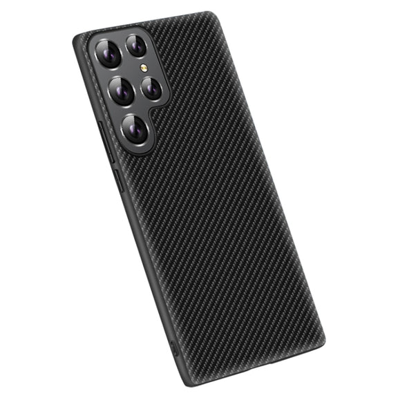 For Samsung Galaxy S25 Ultra 5G Carbon Fiber Texture Printing Phone Case(Black)