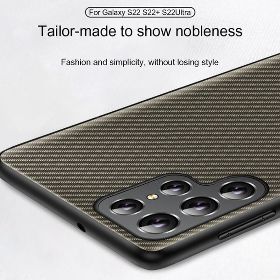For Samsung Galaxy S25 Ultra 5G Carbon Fiber Texture Printing Phone Case(Gold)