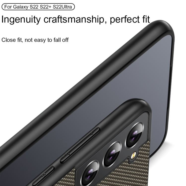 For Samsung Galaxy S25+ 5G Carbon Fiber Texture Printing Phone Case(Gold)