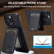 For iPhone 16 Pro Max LC.IMEEKE L3 Series Detachable RFID Card Bag Magsafe Phone Case(Black)