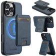 For iPhone 16 Pro Max LC.IMEEKE L3 Series Detachable RFID Card Bag Magsafe Phone Case(Blue) - free shipping - PMC Jewellery - Order now!