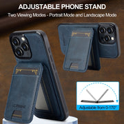 For iPhone 16 Pro Max LC.IMEEKE L3 Series Detachable RFID Card Bag Magsafe Phone Case(Blue)
