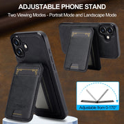 For iPhone 16 Plus LC.IMEEKE L3 Series Detachable RFID Card Bag Magsafe Phone Case(Black)