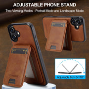 For iPhone 16 Plus LC.IMEEKE L3 Series Detachable RFID Card Bag Magsafe Phone Case(Brown)
