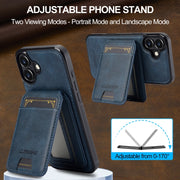 For iPhone 16 Plus LC.IMEEKE L3 Series Detachable RFID Card Bag Magsafe Phone Case(Blue)