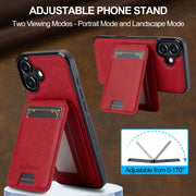 For iPhone 16 Plus LC.IMEEKE L3 Series Detachable RFID Card Bag Magsafe Phone Case(Red)